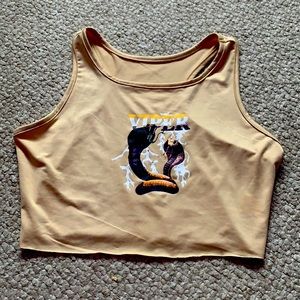 cropped graphic tank